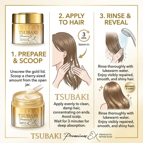 Tsubaki Premium Ex Repair Mask 180g (Japan)