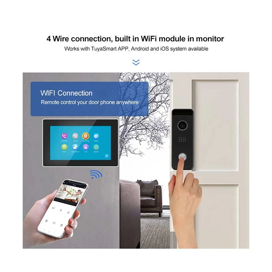 SmartX SX86121+SX84207B Wi-Fi Video Doorbell with 10 Inch Display