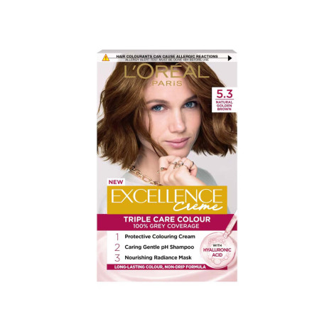 L'Oreal Excellence Creme Triple Care Colour - 5.3 Natural Golden Brown (Belgium)