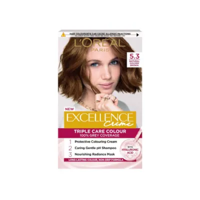 L'Oreal Excellence Creme Triple Care Colour - 5.3 Natural Golden Brown (Belgium)