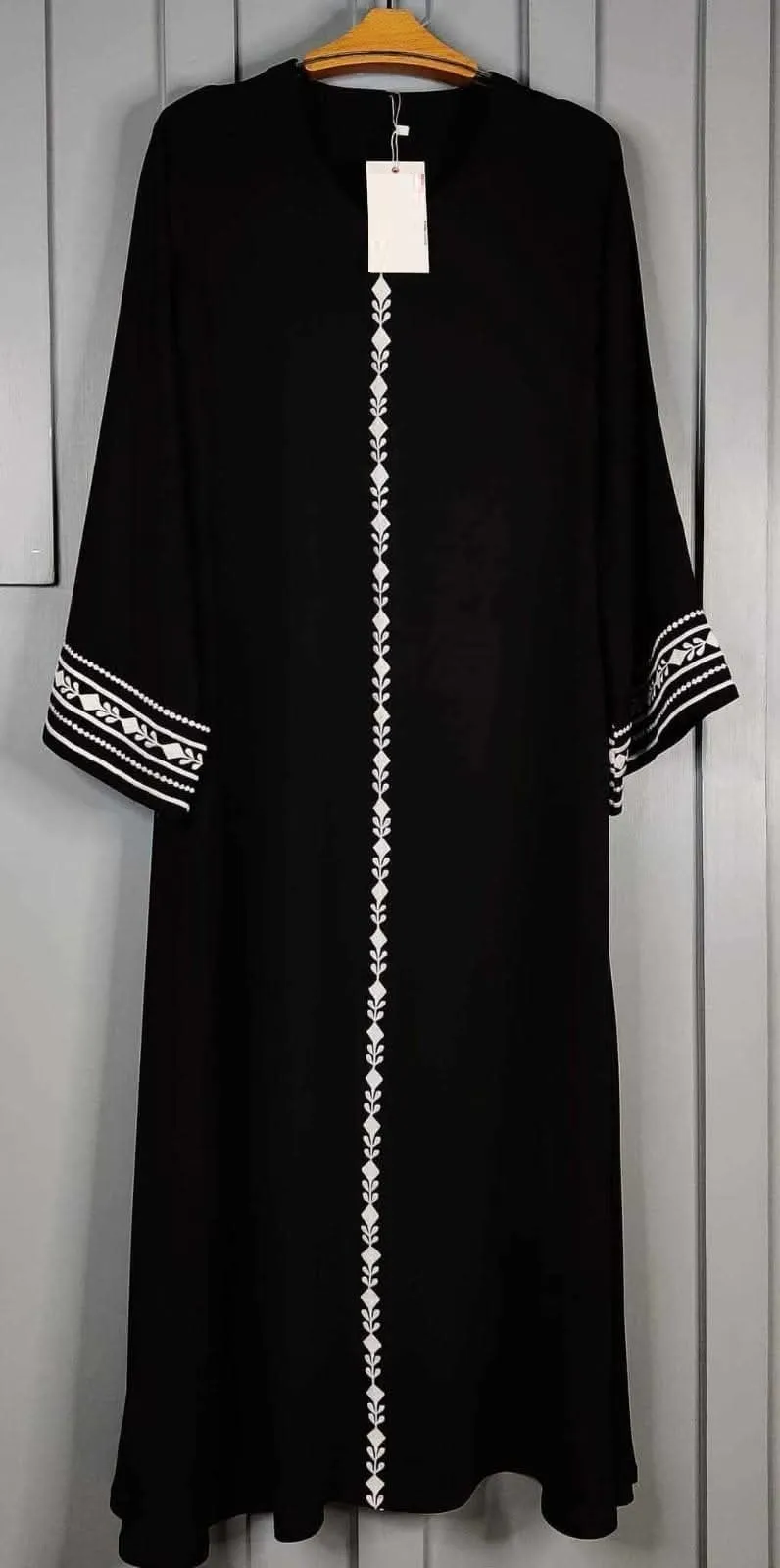 Embroidered Gown Borka for Students, with Hijab, Body 36 to 48