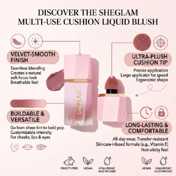 Sheglam Color Bloom Liquid Blush - Devoted (China)