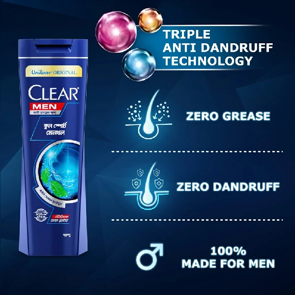 Clear Men Shampoo Cool Sport Menthol Anti Dandruff 170ml