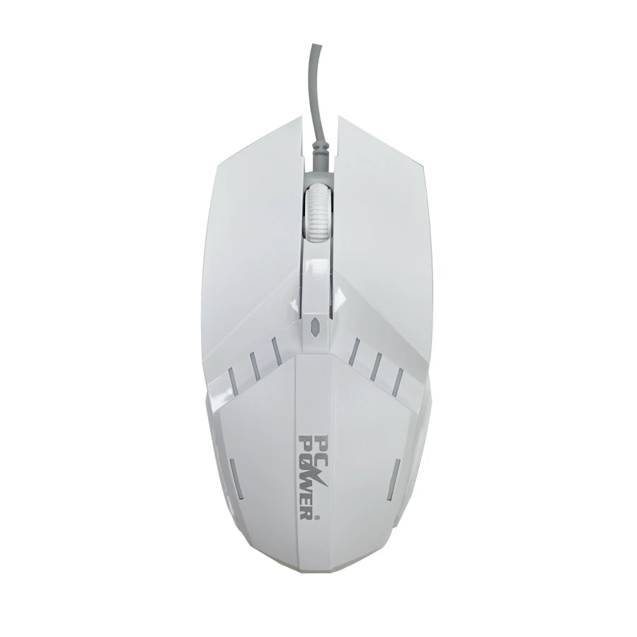 PC Power KM02W White & Gray Bangla Gaming Keyboard & Mouse Combo
