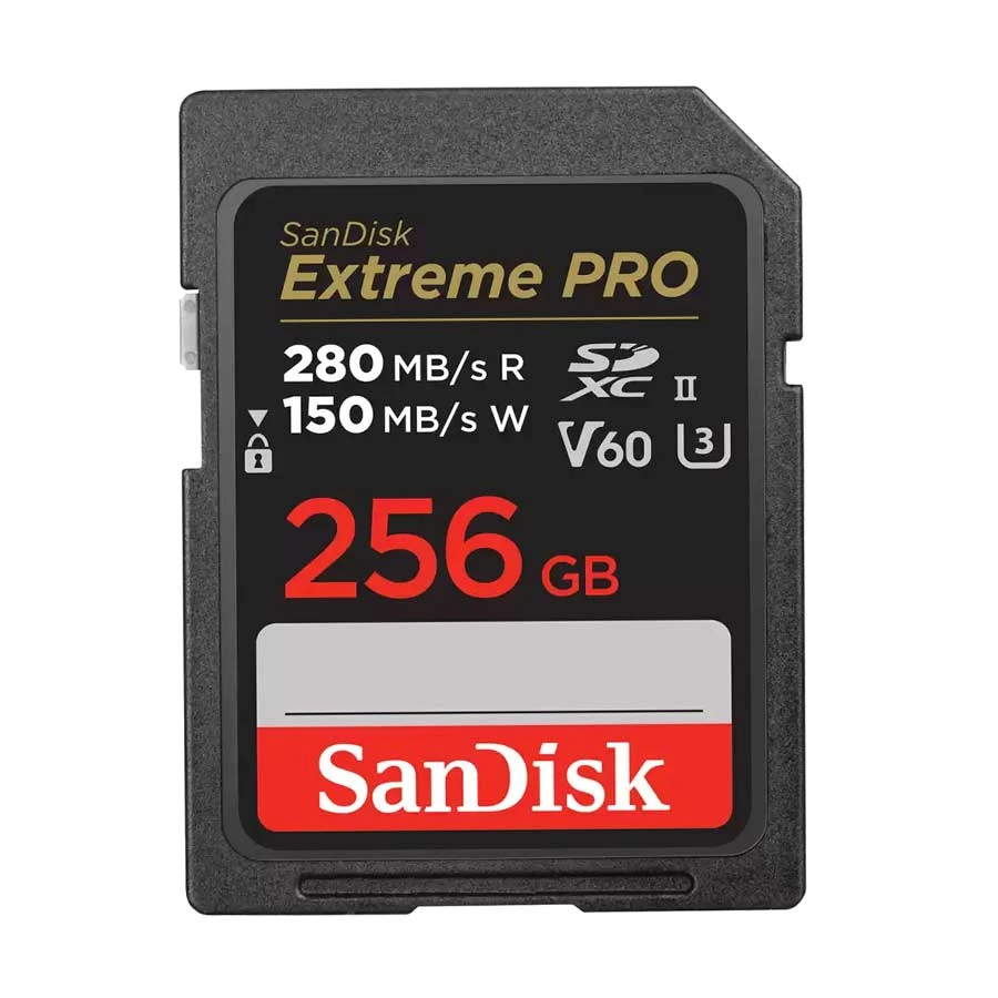 SanDisk Extreme PRO 256GB SDXC UHS-II U3 V60 Memory Card