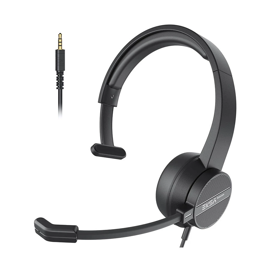 EKSA Telecom H15 Black Wired Over-Ear Professional Mono Headphone