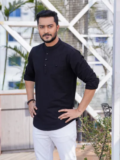 Men's Solid Colour Sakura Cotton Katua, Sizes M to XXL