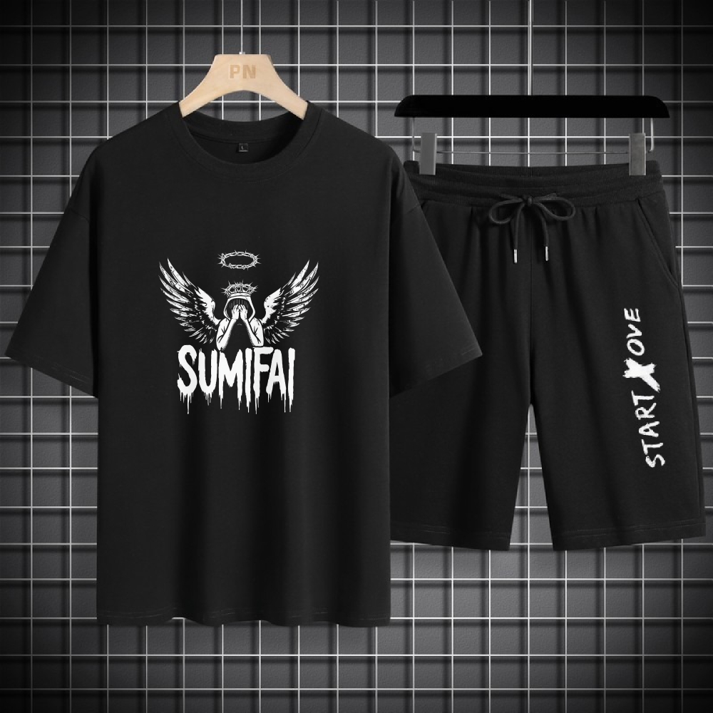 Men's Mesh T-Shirt and Short Pant Combo, 160 GSM, Chest 38 to 42