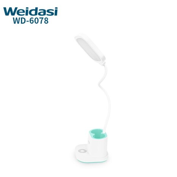 WEIDASI WD-6078 LED Touch Control Lamp with Pen Holder – White