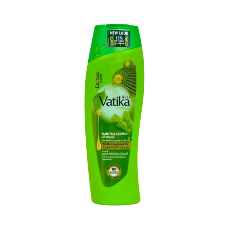 Vatika Naturals Cactus & Gergir Hair Fall Control Shampoo 400ml (New Packaging) (UAE)