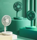 Rechargeable 5-inches Folding fan HCZ21 Green colour