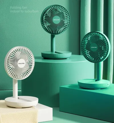 Rechargeable 5-inches Folding fan HCZ21 Green colour