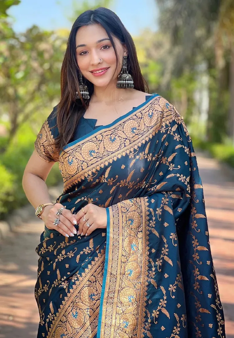 Skin Print Silk Saree for Women, Matching Blouse, 6 Colours