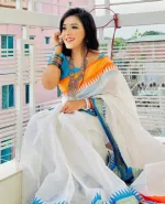 Women's Tangail Saree with Blouse Piece, 13 Haath