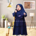 Baby Girl Borka and Hijab Full Set, Size 26 to 34, 6 Colours