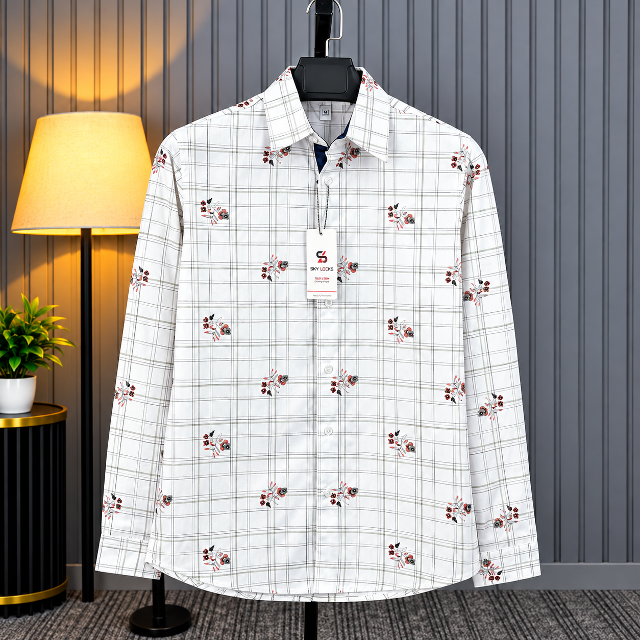 Pure Cotton Check Contrast Shirts