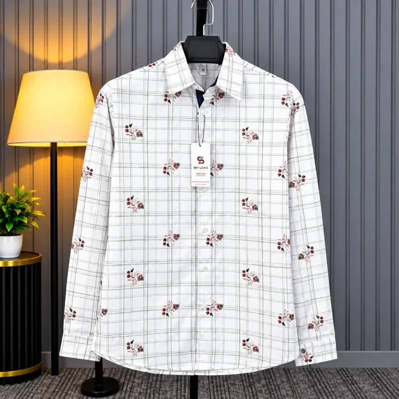 Pure Cotton Check Contrast Shirts