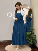 Romper Gown with 24 Inch Shirt in Garment Georgette, Free Size