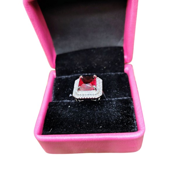 Imperial Violet Crystal Statement Ring