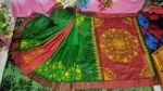 Dhupian Silk Embroidery Saree with Block Print in 6 Colours