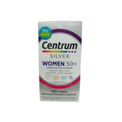 Centrum Silver Women 50 Plus Complete Multivitamin Multimineral Supplement 100 Tablets (Canada)