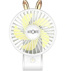 LA'FORTE Superior P23 Sleek Foldable Battery Fan 01 Rechargeable Fan  (White, Golden)