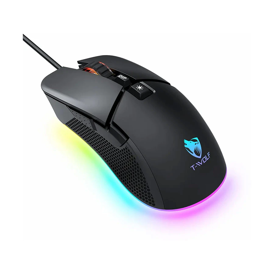 T-Wolf G590 RGB Wired Black Gaming Mouse