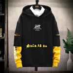 Contrast Colour Cotton Hoodie, 300 GSM, 2 Colour Choices