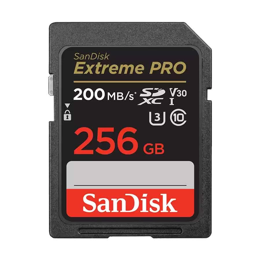 SanDisk Extreme Pro 256GB SDXC UHS-I U3 Class 10 V30 Memory Card