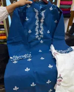 Women's Soft Cotton Embroidered Two Piece Set, 3 Colours