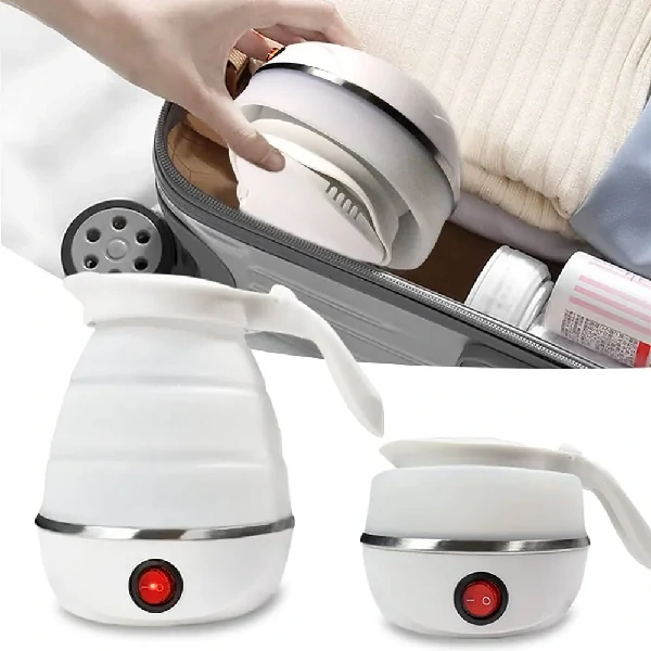 Foldable Travel Electric Kettle-White Color