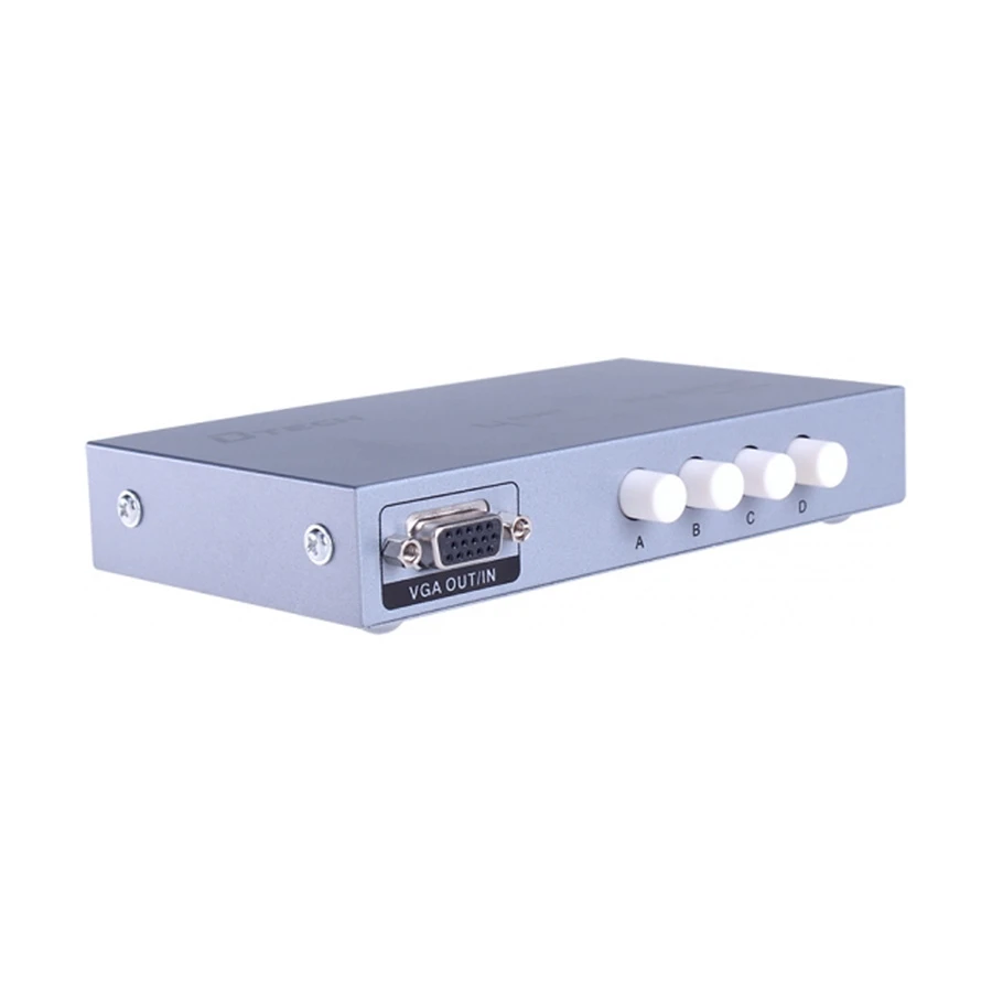 DTECH DT-7034 VGA Switcher 4 In 1 Out Gray