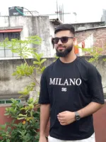 Men's Stylish Drop Shoulder- Milano Black