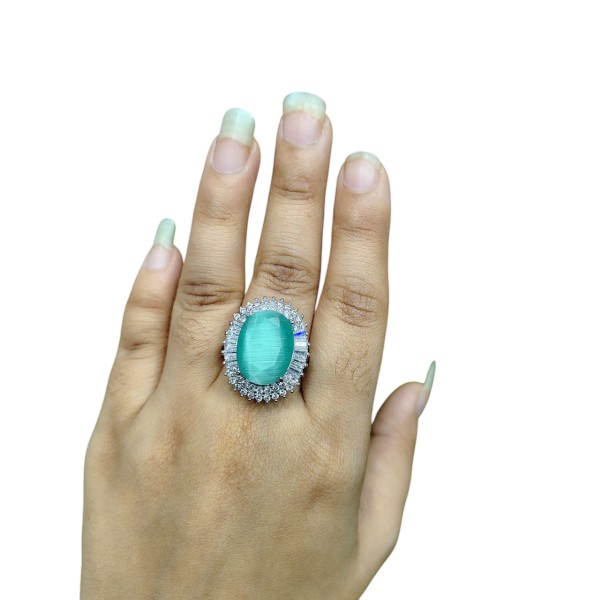 Imperial Violet Crystal Statement Ring