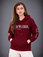 Women's Semi Baggy Brushed Cotton Hoodie, DTF Print, 5 Colours