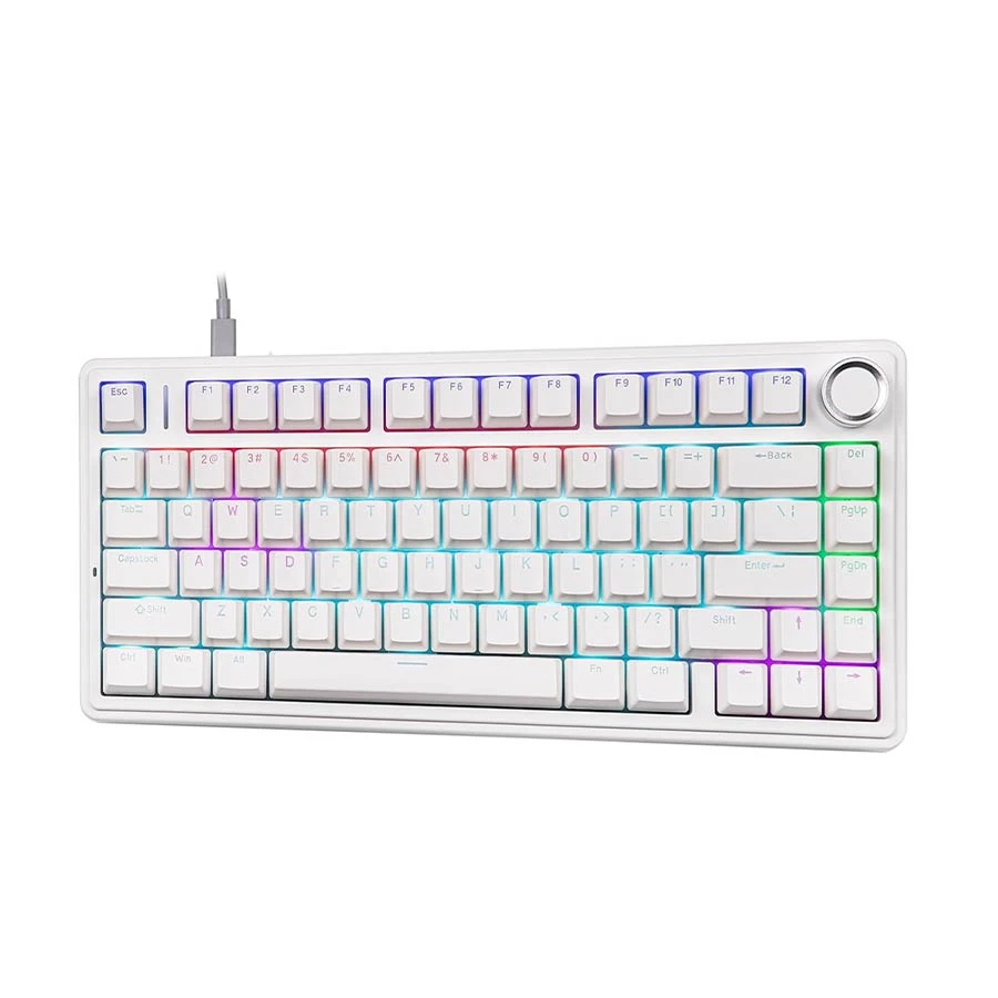 Aula F75 Red Switch Wired White Mechanical Gaming Keyboard