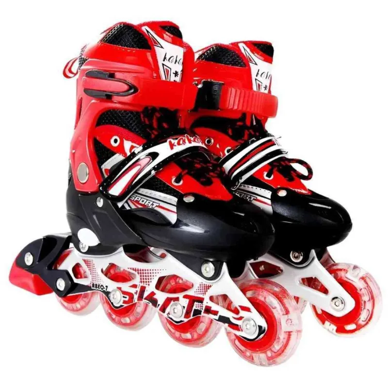 Adjustable Skating Shoes with Light-Up Wheels, Size 36-42