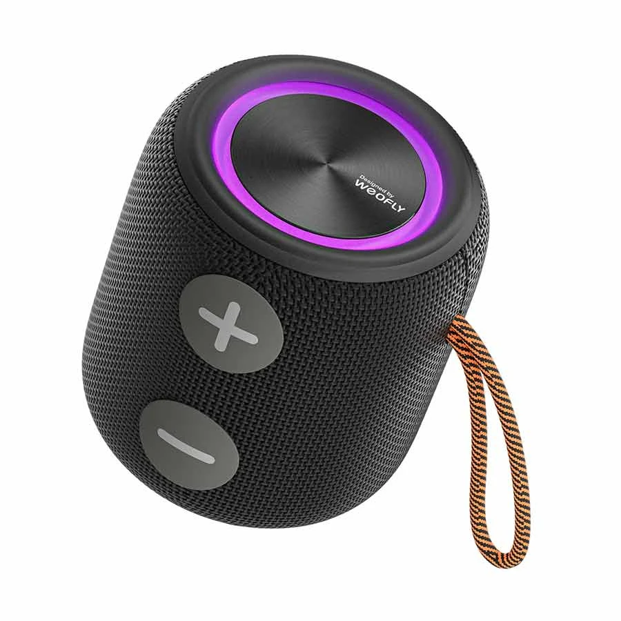 WEOFLY Stone RGB Black Portable Bluetooth Speaker
