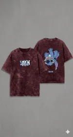 Men's Drop Shoulder Acid Wash Tee, Pure Cotton 250 GSM, 6 Colours