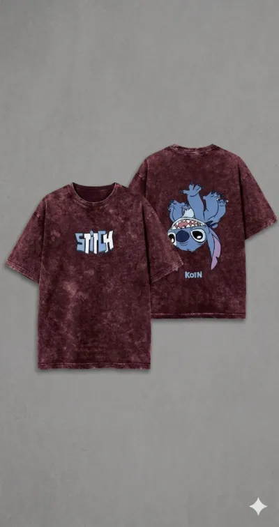 Men's Drop Shoulder Acid Wash Tee, Pure Cotton 250 GSM, 6 Colours