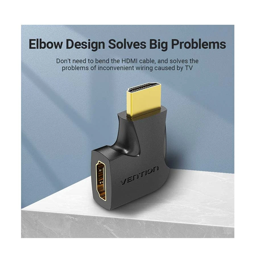 Vention AIPB0 HDMI Male to Female 90 Degree Vertical Flat Converter