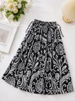 Women's Linen Skirt, Free Waist 28 to 44, 40 Inch Length