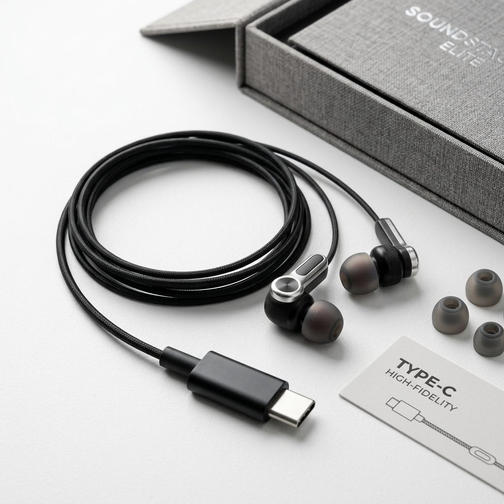 ONE TECH Type-C Wired In-Ear Earphones with Carrying Case