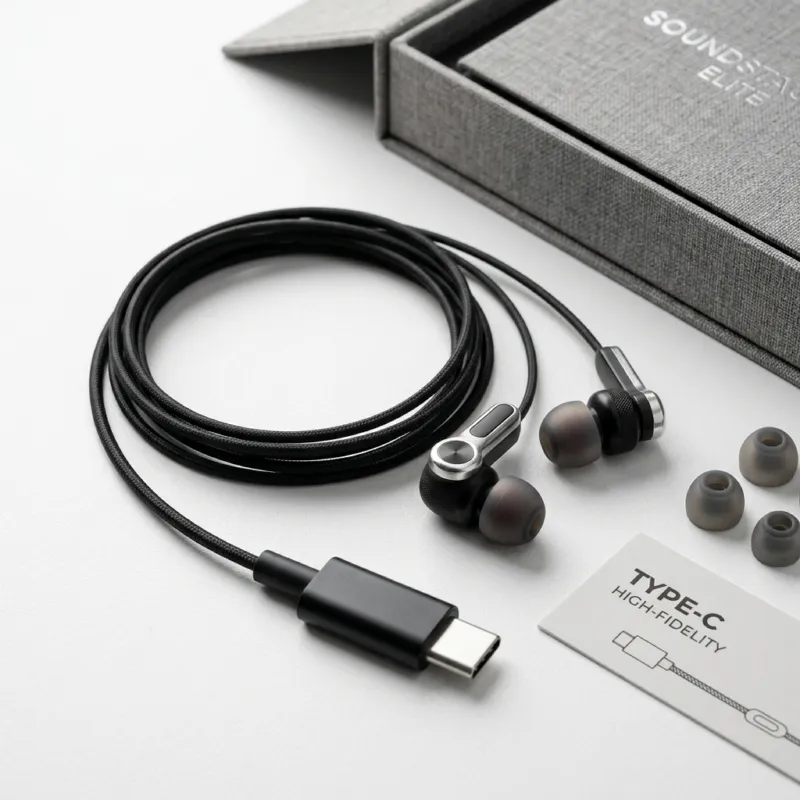 ONE TECH Type-C Wired In-Ear Earphones with Carrying Case