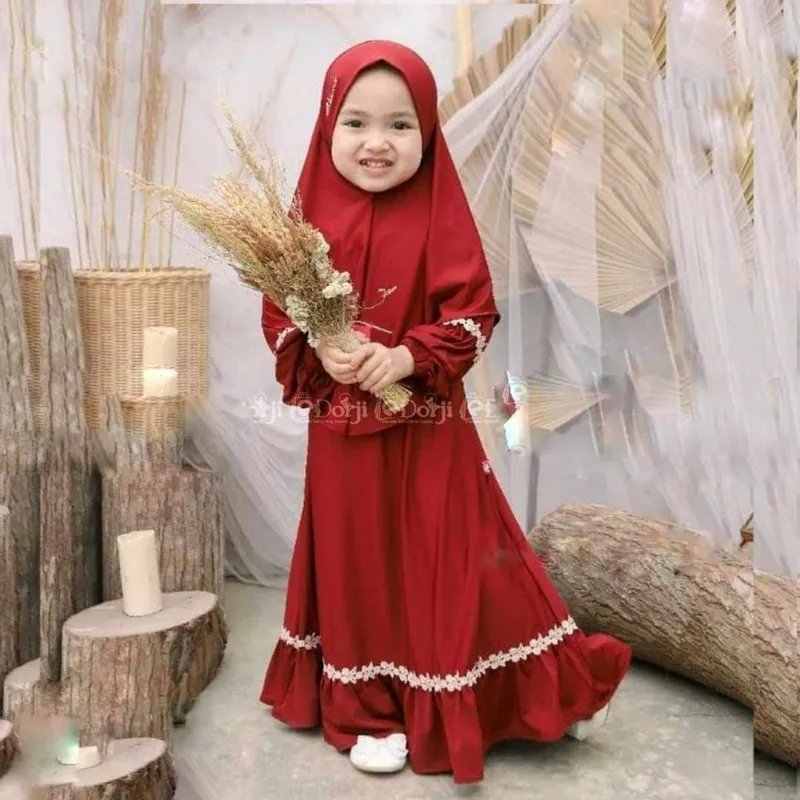 Baby Girl Borka and Hijab Full Set, Size 26 to 34, 6 Colours
