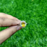 Classic Crystal Crown Ring – Golden Finish