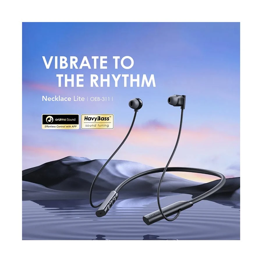 Oraimo Necklace Lite Black Bluetooth Neckband Earphone