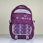 Multi-Pocket Casual Backpack with Geometric Flap