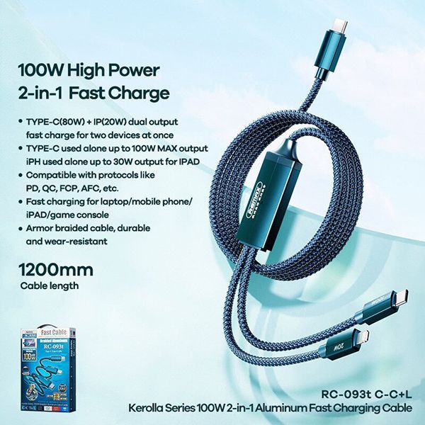 REMAX Kerolla Series 100W Aluminum Fast Charging Cable RC-093T