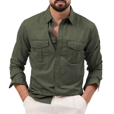 Full sleeves double pocket Shirt